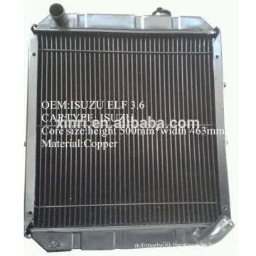 China manufacturer supply brass/copper radiator for ISUZU NPR ELF truck radiator